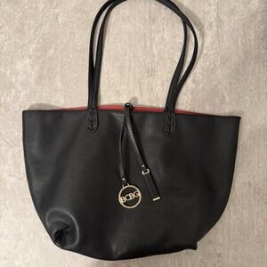 BCBG large TOTE Bag PURSE - Black And Red, Stylish Large Shoulder